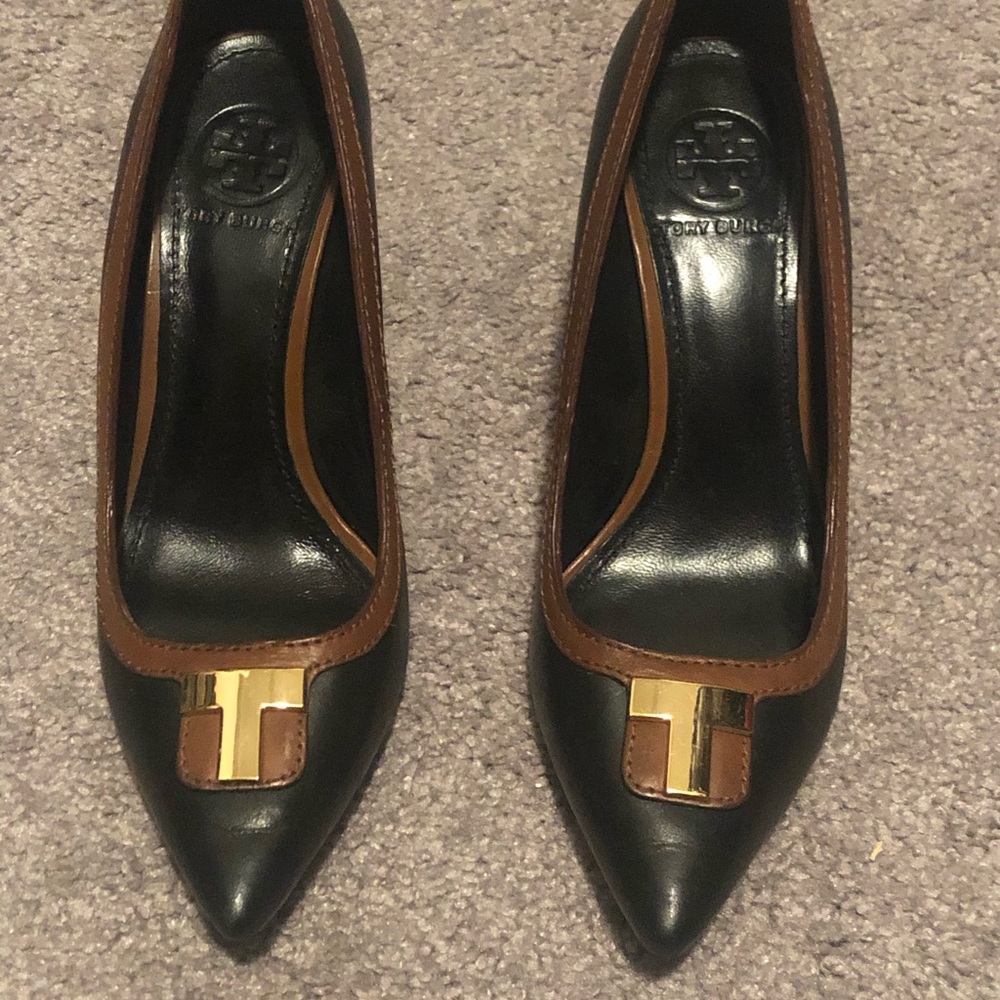Tory Burch Black and Brown Heels
